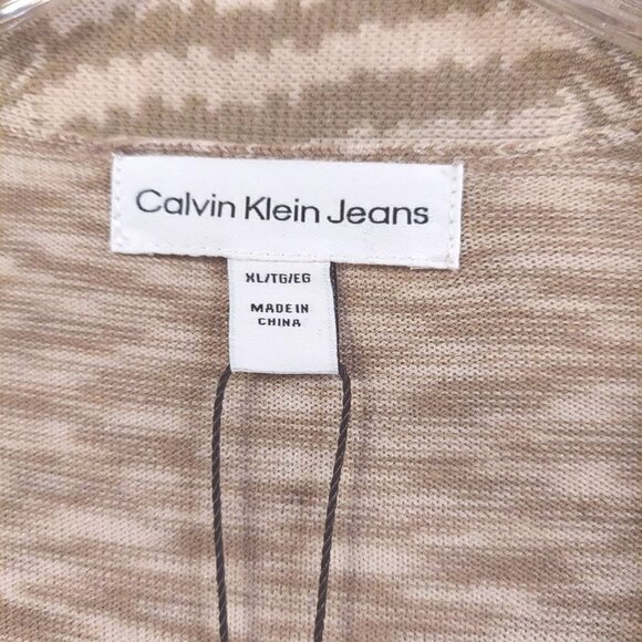 Calvin Klein Jeans Women's Space-Dyed Maxi-Length Cardigan Sweater - Picture 5 of 8